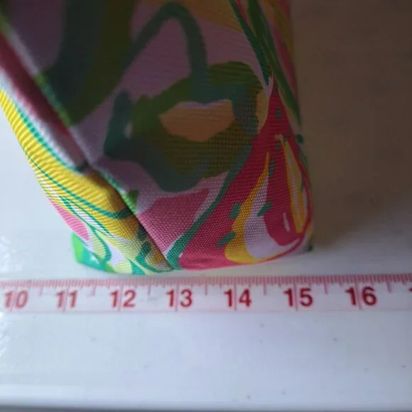 Lilly Pulitzer Estee Lauder Tropical Print Tote Bag Banana Floral Pink Green - Picture 8 of 9